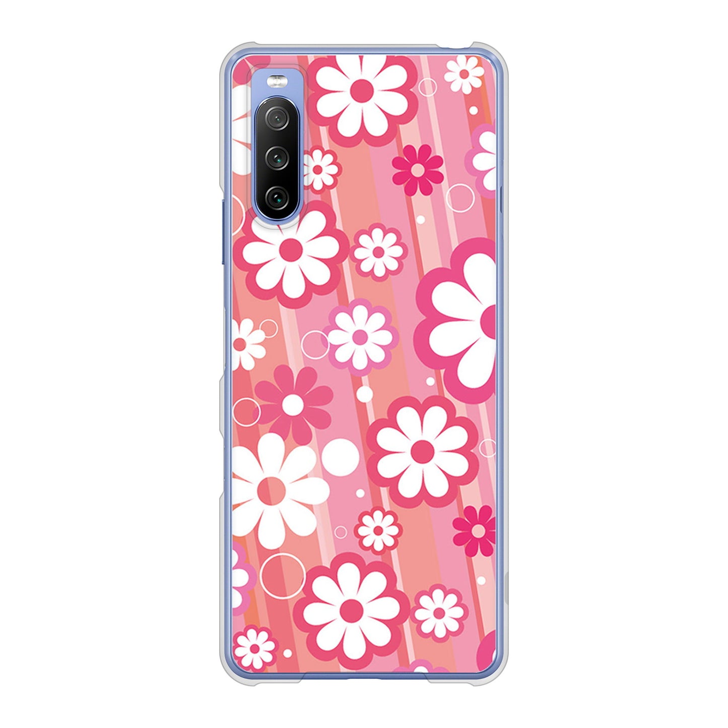 Xperia 10 III SO-52B docomo 高画質仕上げ 背面印刷 ハードケース 【751 マーガレット(ピンク系)】