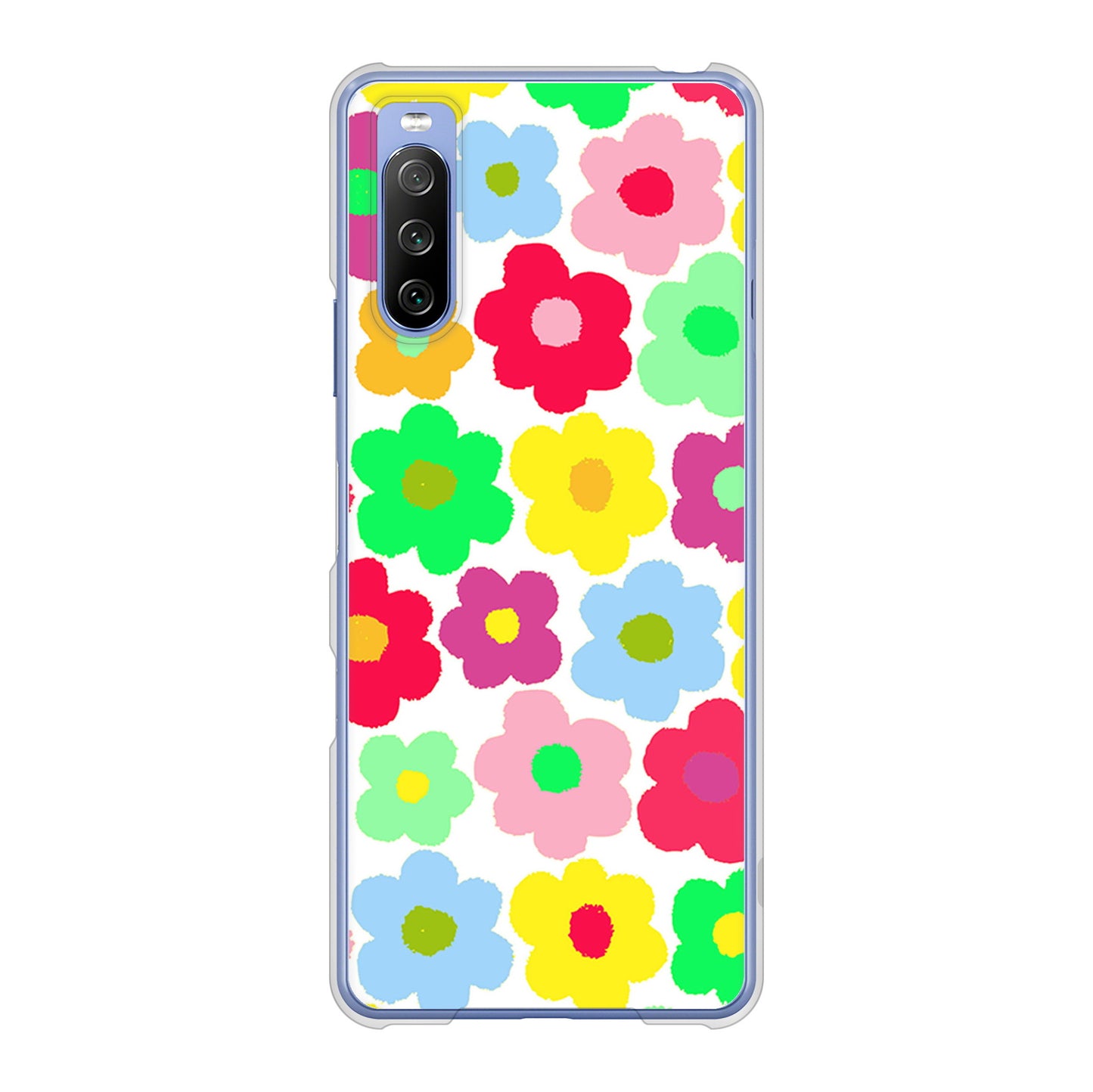 Xperia 10 III SO-52B docomo 高画質仕上げ 背面印刷 ハードケース ルーズフラワー