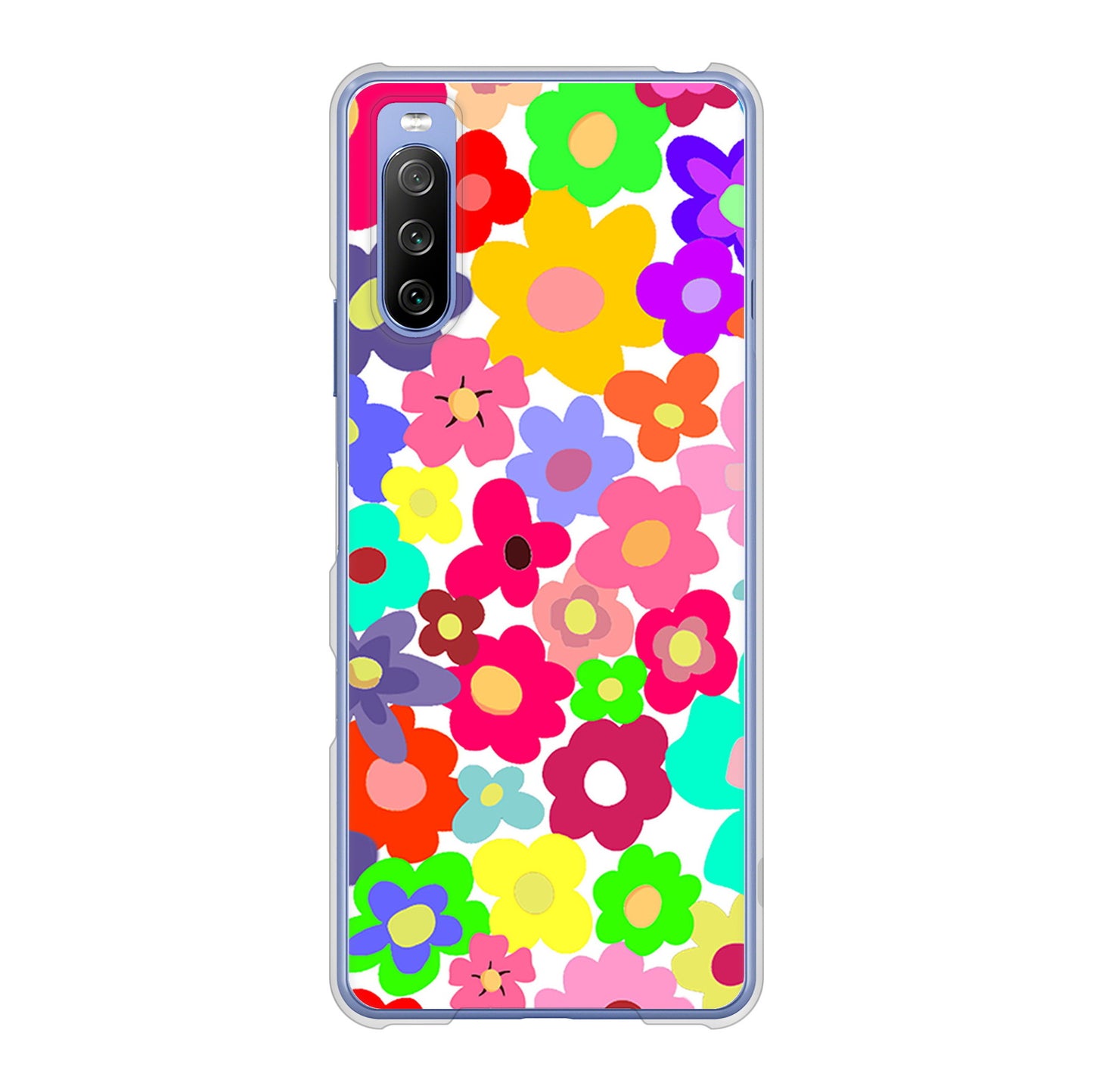 Xperia 10 III SO-52B docomo 高画質仕上げ 背面印刷 ハードケース ルーズフラワー