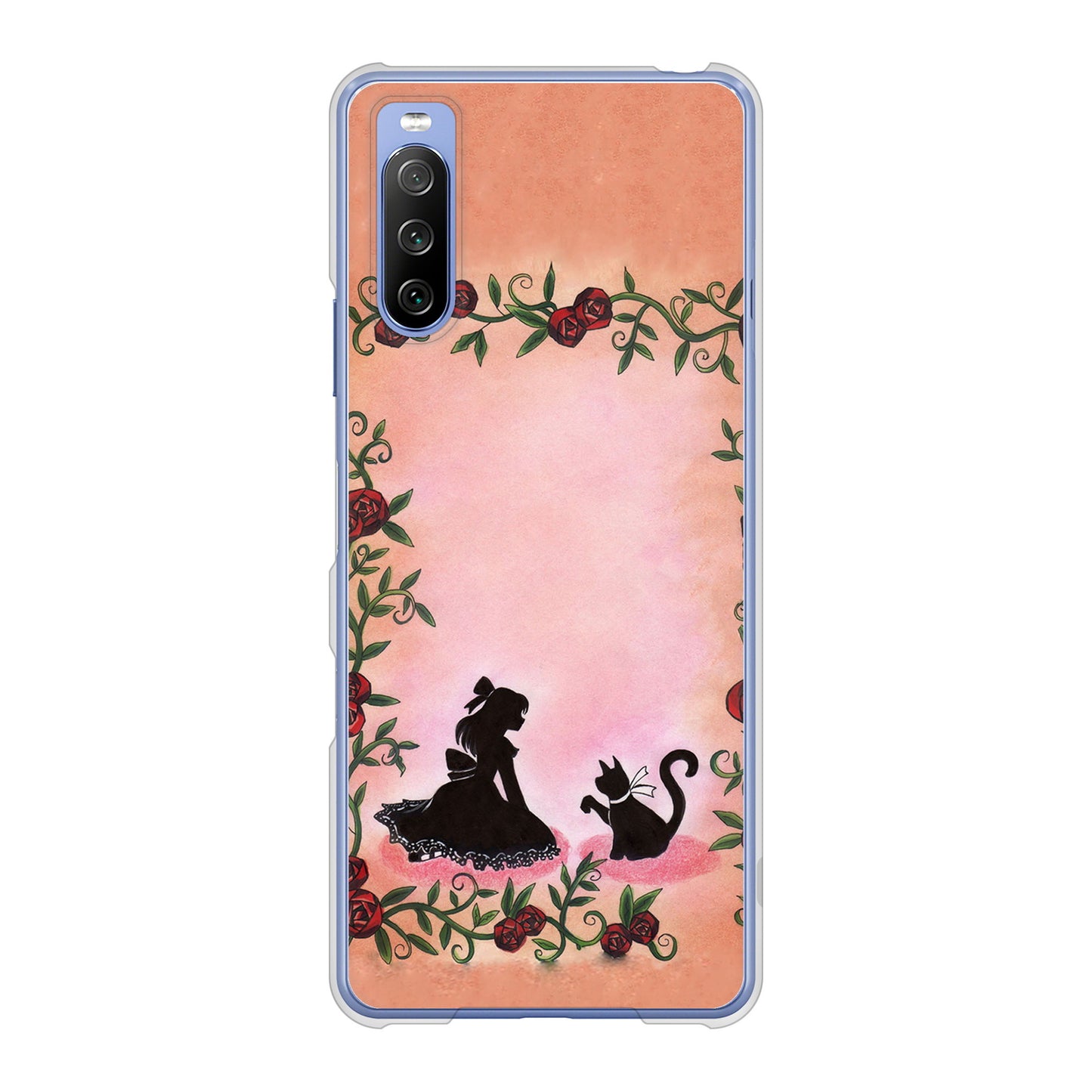 Xperia 10 III SO-52B docomo 高画質仕上げ 背面印刷 ハードケース お姫様とネコ