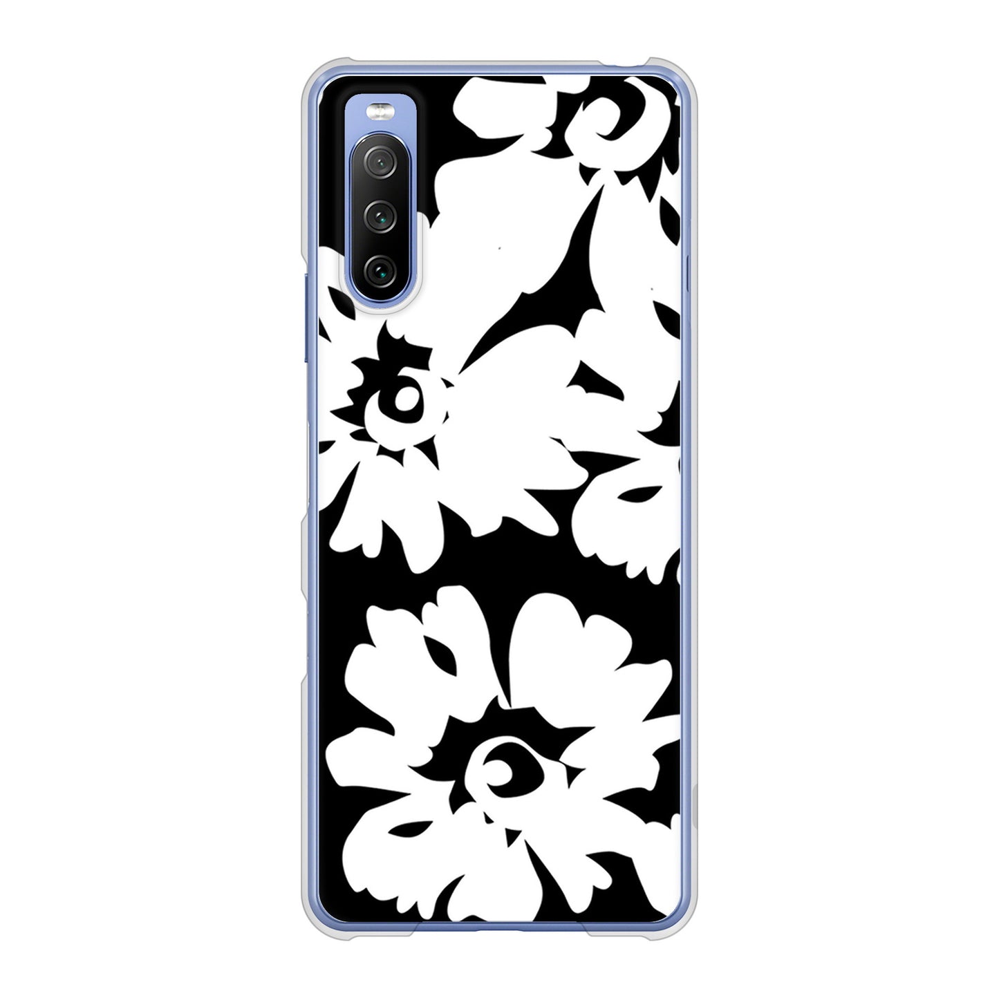 Xperia 10 III SO-52B docomo 高画質仕上げ 背面印刷 ハードケース 【1215 モダンフラワー】