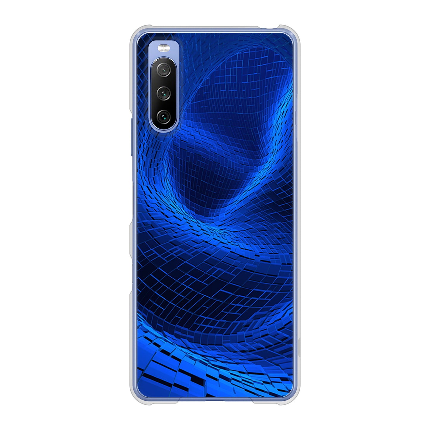 Xperia 10 III SO-52B docomo 高画質仕上げ 背面印刷 ハードケース 【1302 ワープブルー】