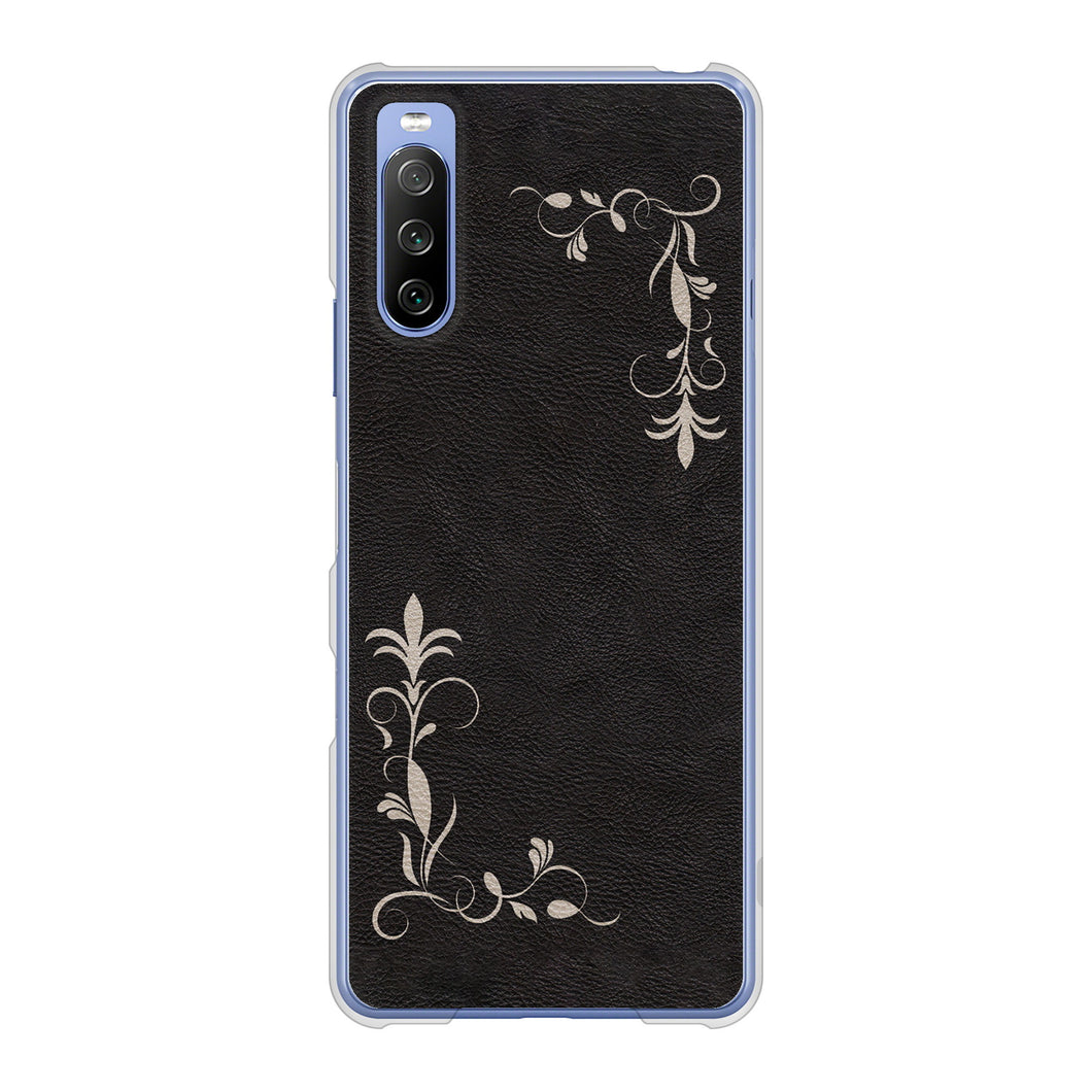 Xperia 10 III SO-52B docomo 高画質仕上げ 背面印刷 ハードケース 【EK825 レザー風グラスフレーム】