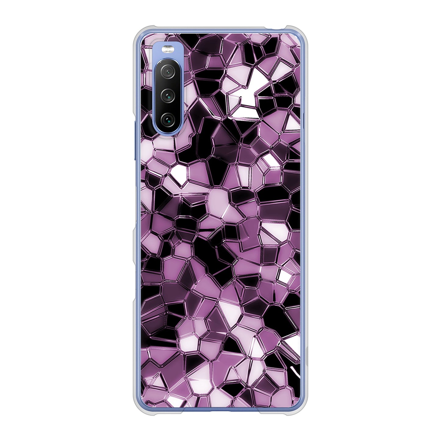 Xperia 10 III SO-52B docomo 高画質仕上げ 背面印刷 ハードケース 【EK837 テクニカルミラーパープル】