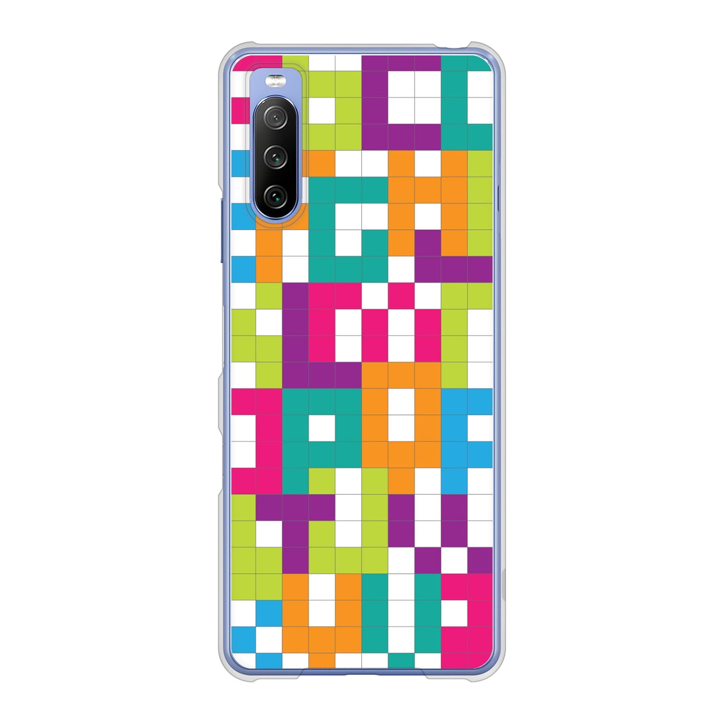 Xperia 10 III SO-52B docomo 高画質仕上げ 背面印刷 ハードケース 【IB916 ブロックアルファベット】