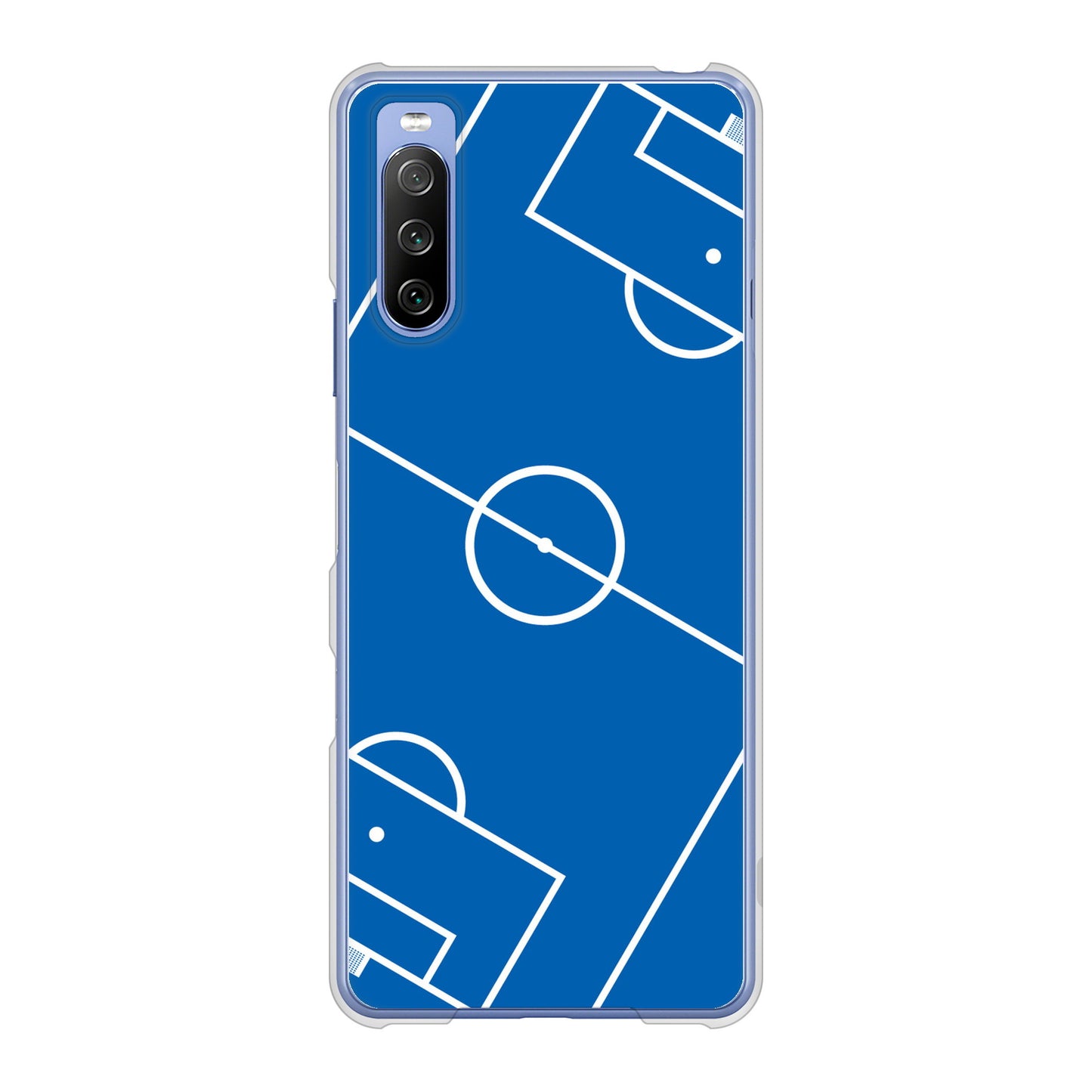 Xperia 10 III SO-52B docomo 高画質仕上げ 背面印刷 ハードケース 【IB922 SOCCER_ピッチ】