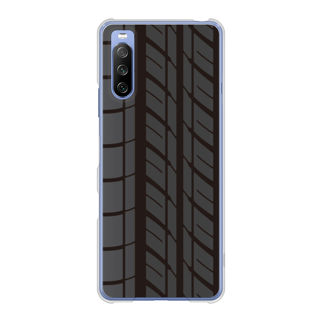 Xperia 10 III SO-52B docomo 高画質仕上げ 背面印刷 ハードケース 【IB931 タイヤ】