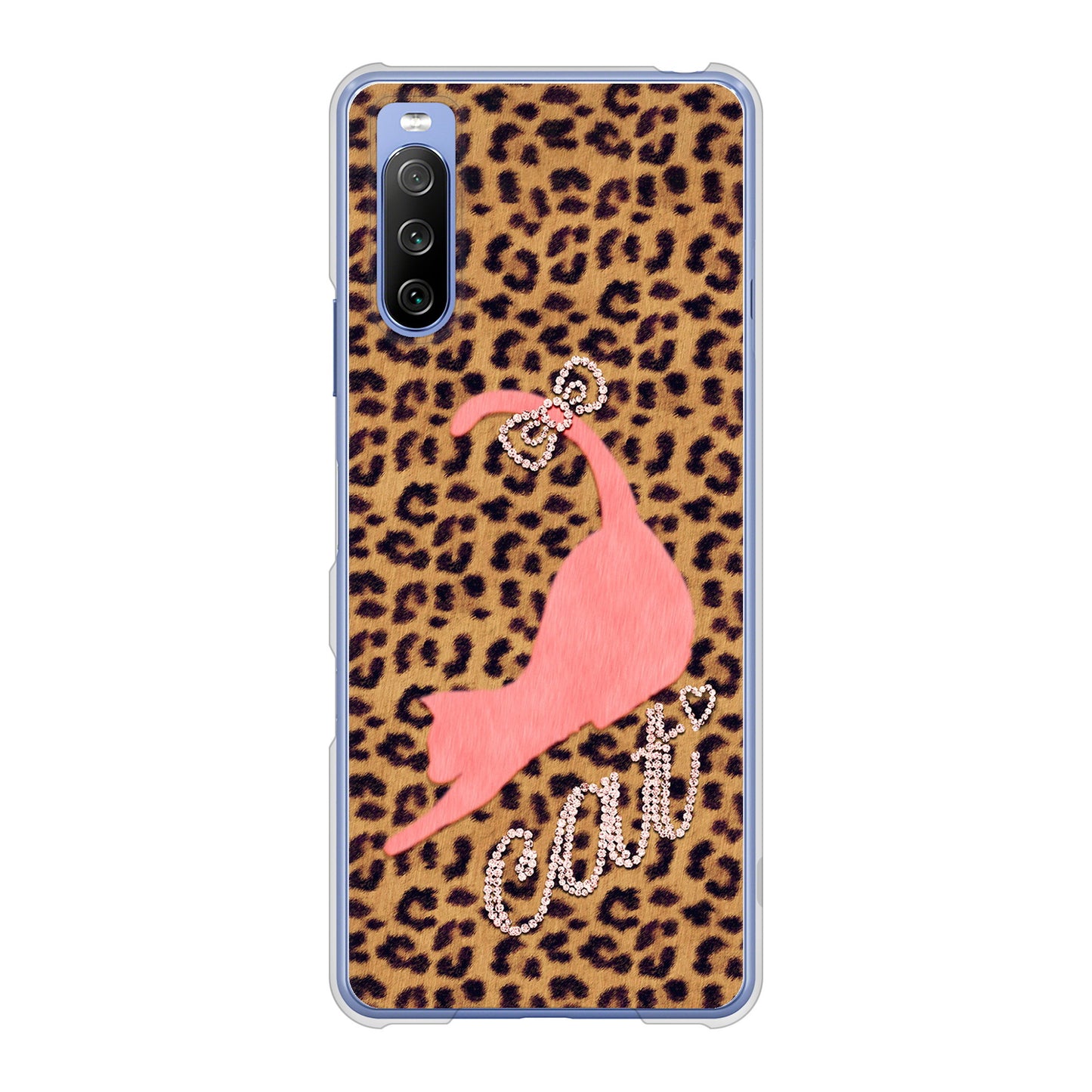 Xperia 10 III SO-52B docomo 高画質仕上げ 背面印刷 ハードケース 【KG801 キャットレオパード(ブラウン)】