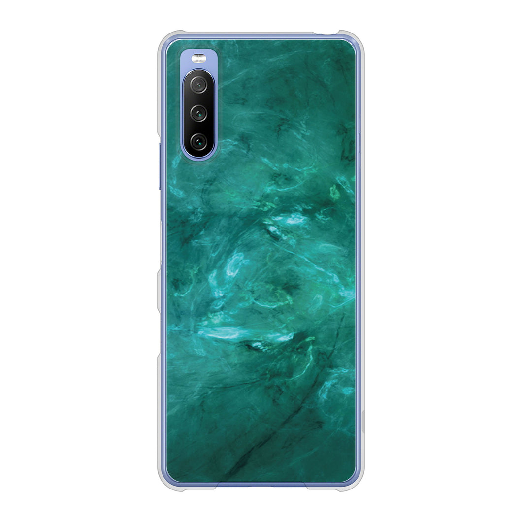 Xperia 10 III SO-52B docomo 高画質仕上げ 背面印刷 ハードケース 大理石BK