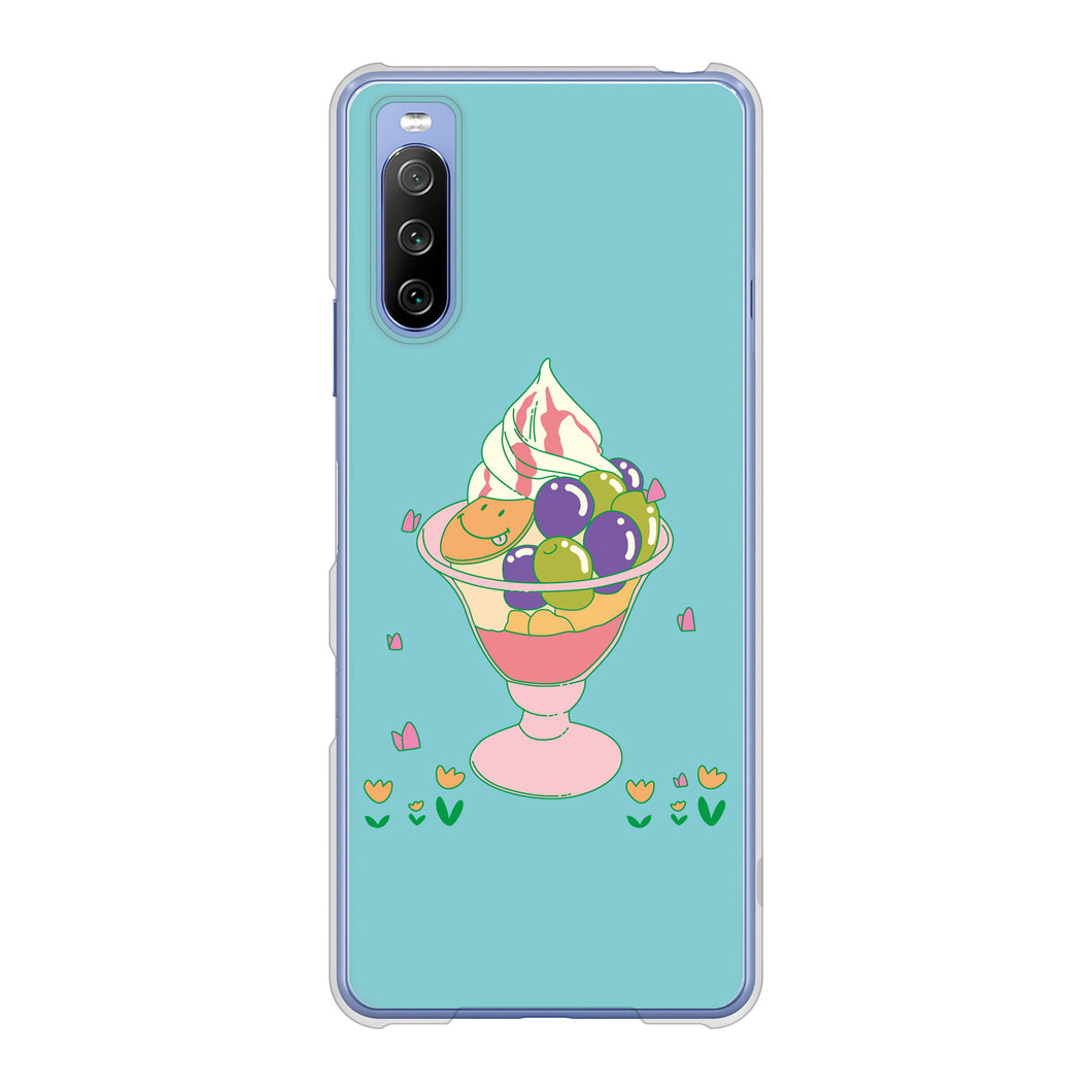 Xperia 10 III SO-52B docomo 高画質仕上げ 背面印刷 ハードケース スイーツイラスト