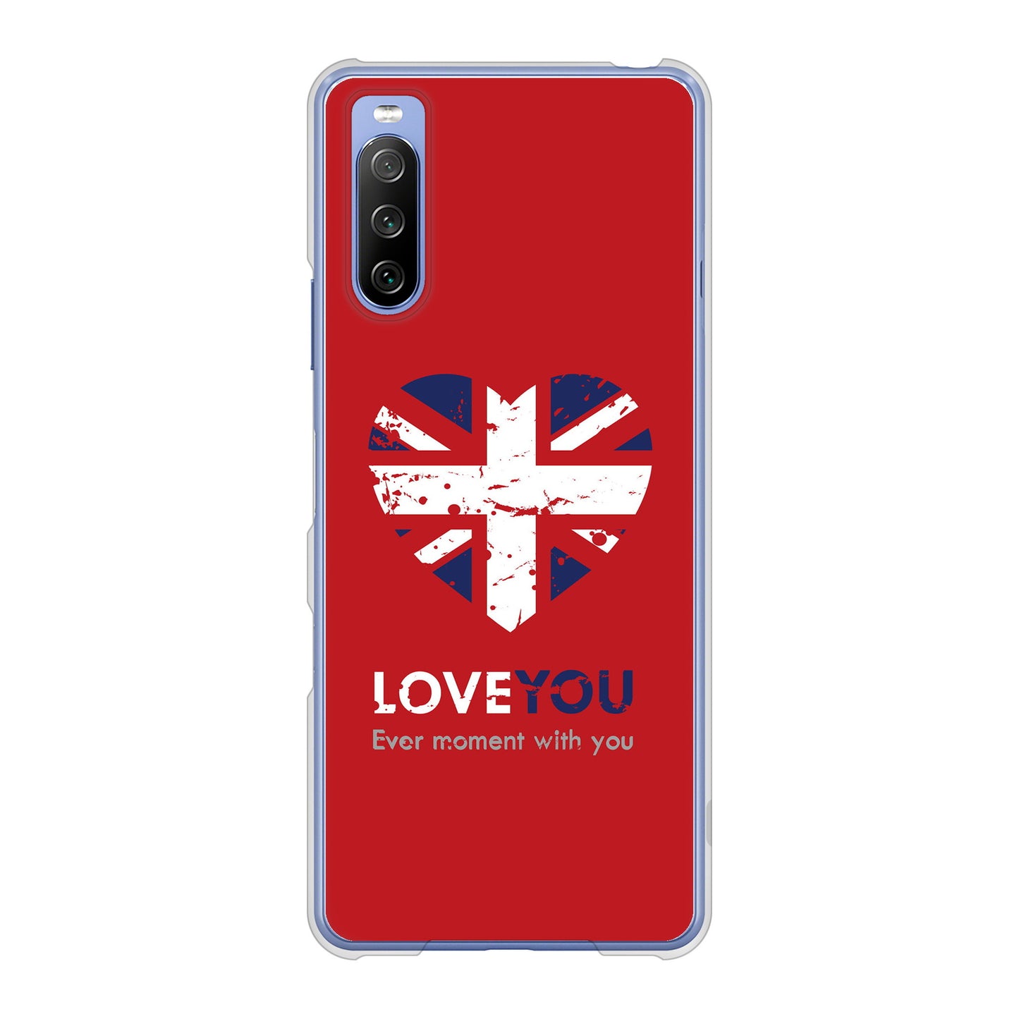 Xperia 10 III SO-52B docomo 高画質仕上げ 背面印刷 ハードケース ユニオンジャックハート