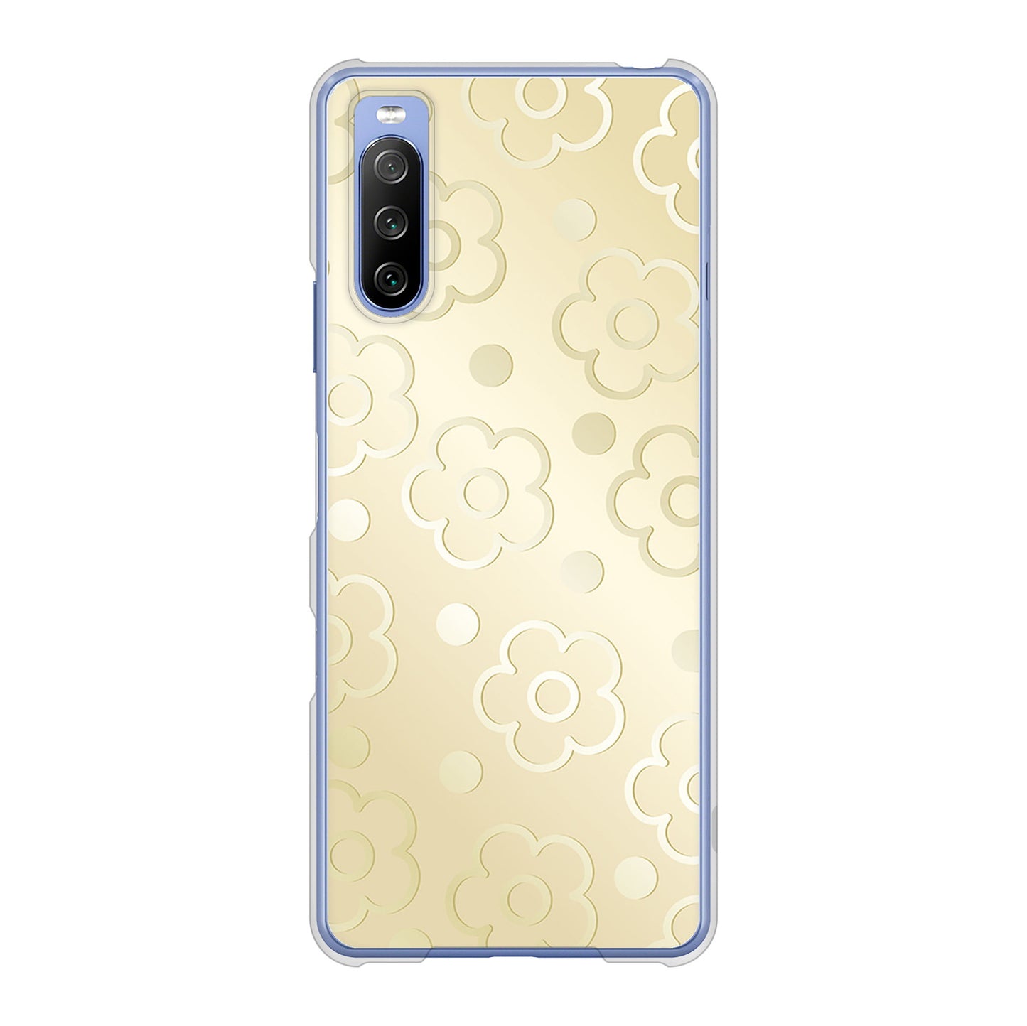 Xperia 10 III SO-52B docomo 高画質仕上げ 背面印刷 ハードケース エンボス風デイジーシンプル