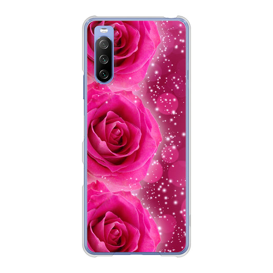 Xperia 10 III SO-52B docomo 高画質仕上げ 背面印刷 ハードケース 【VA815 3連のバラ】