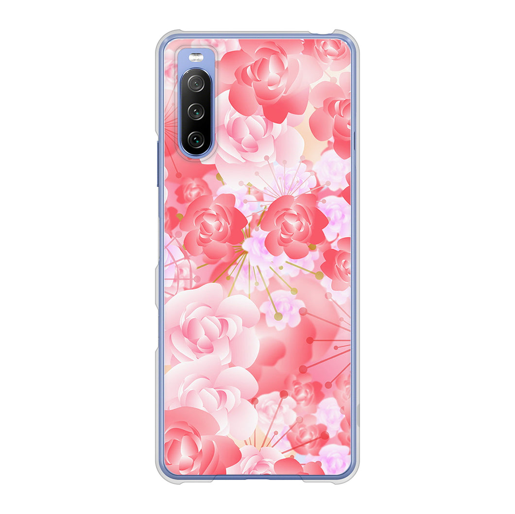 Xperia 10 III SO-52B docomo 高画質仕上げ 背面印刷 ハードケース 【VA817 はんなり色の華】