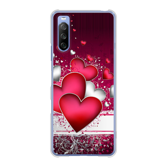 Xperia 10 III SO-52B docomo 高画質仕上げ 背面印刷 ハードケース 【VA835 ハートの息吹】