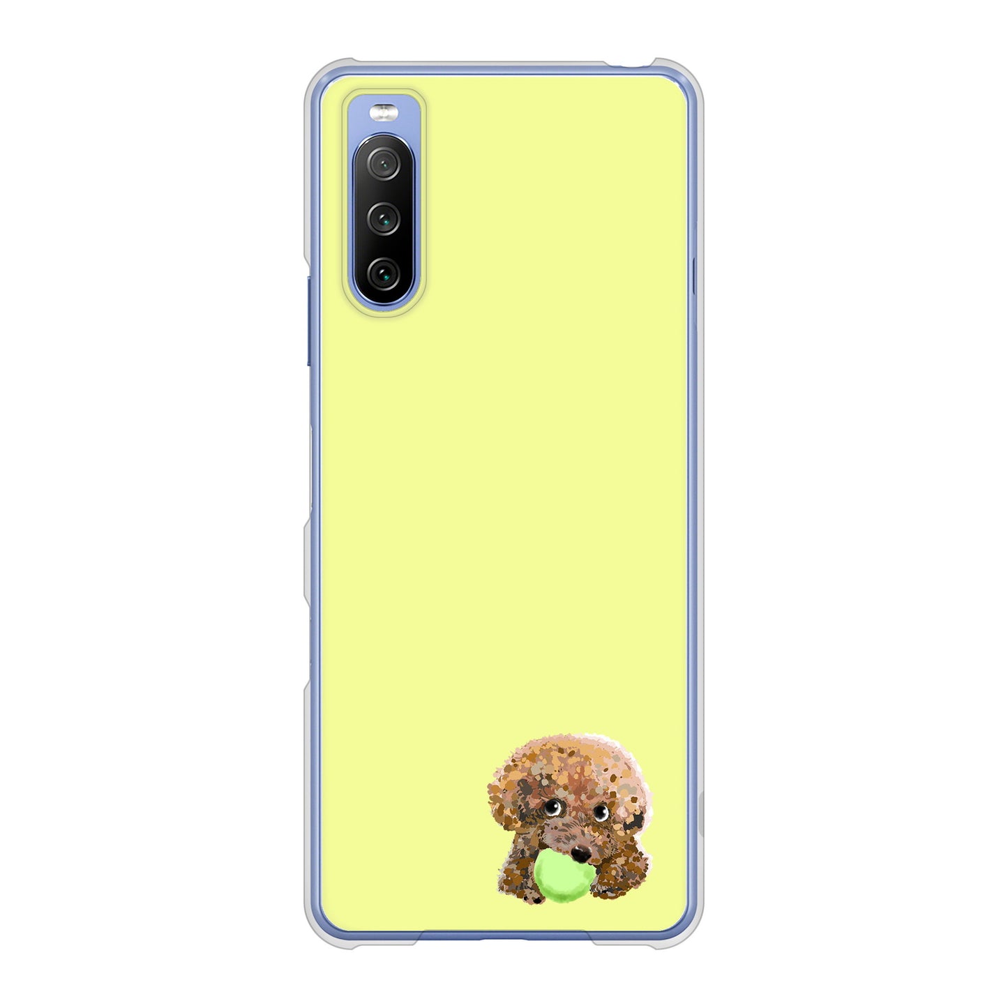 Xperia 10 III SO-52B docomo 高画質仕上げ 背面印刷 ハードケース トイプードル&ボール