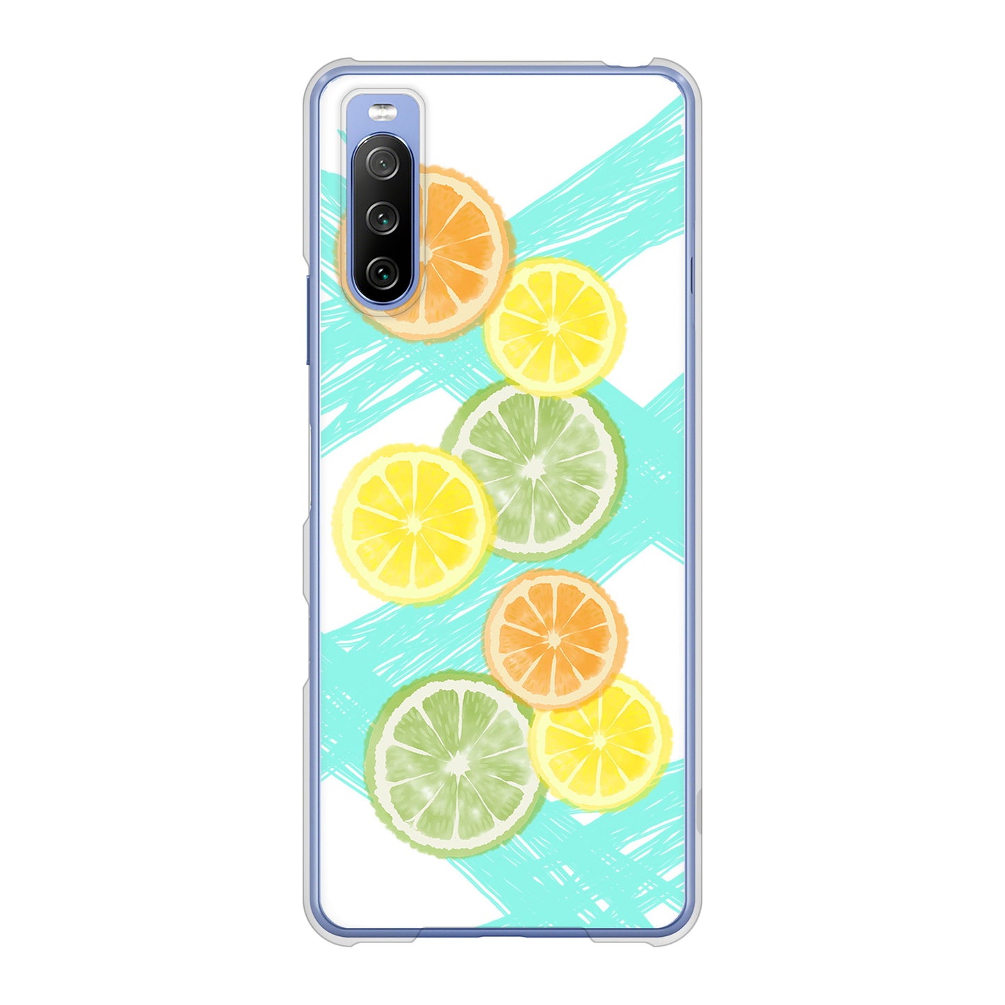 Xperia 10 III SO-52B docomo 高画質仕上げ 背面印刷 ハードケース 【YJ183 オレンジライム】