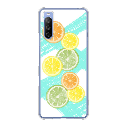 Xperia 10 III SO-52B docomo 高画質仕上げ 背面印刷 ハードケース 【YJ183 オレンジライム】