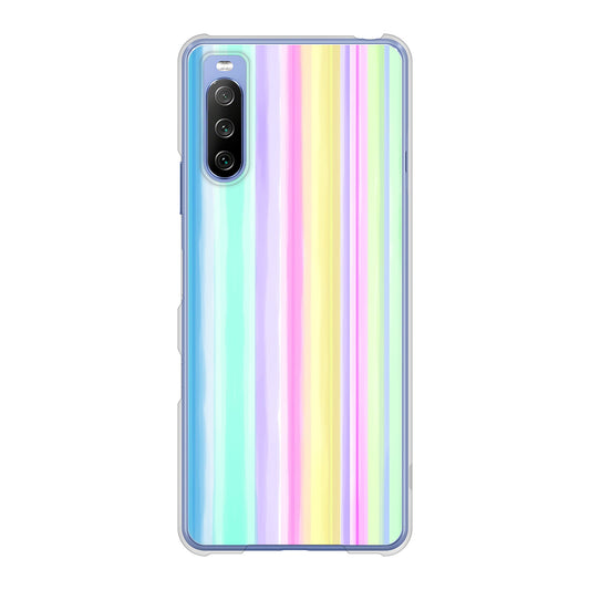 Xperia 10 III SO-52B docomo 高画質仕上げ 背面印刷 ハードケース レインボー