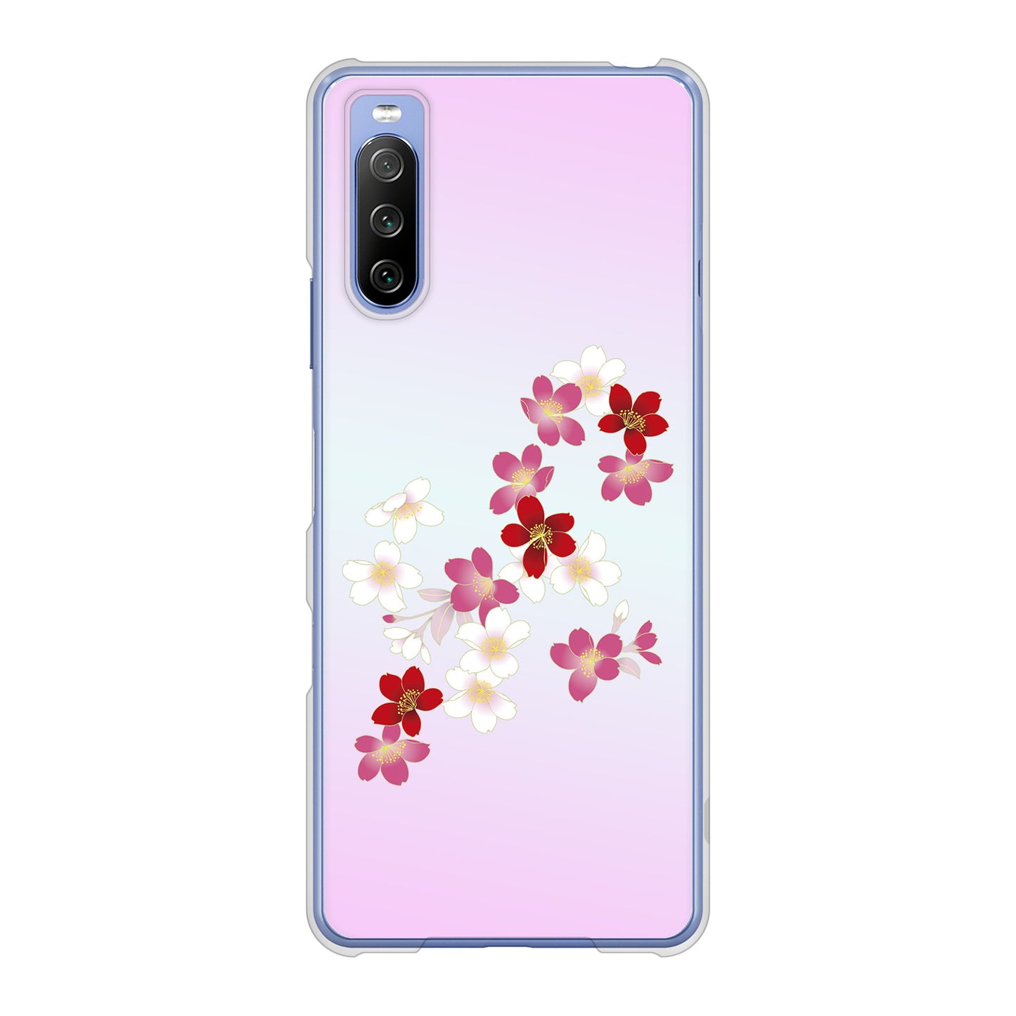 Xperia 10 III SO-52B docomo 高画質仕上げ 背面印刷 ハードケース 和花柄