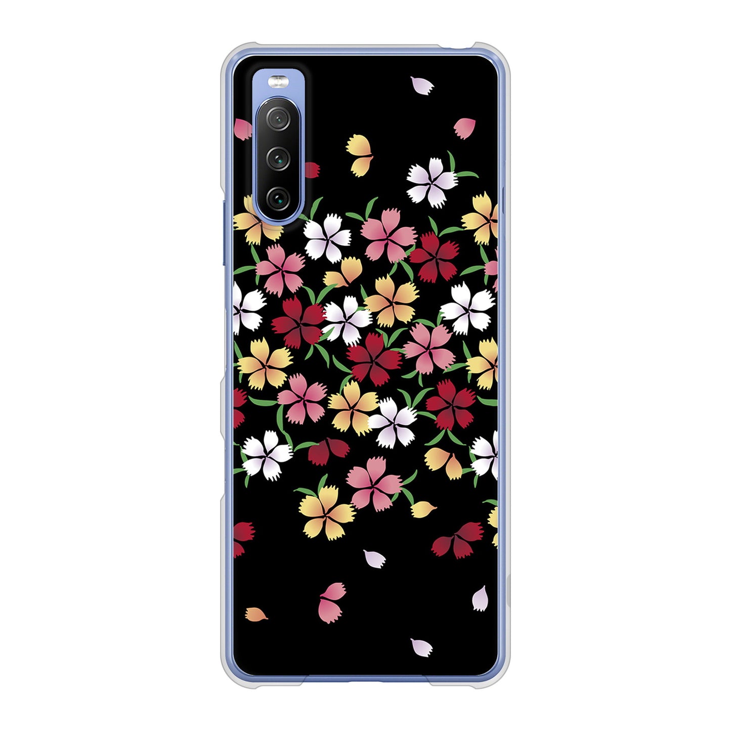 Xperia 10 III SO-52B docomo 高画質仕上げ 背面印刷 ハードケース 和花柄