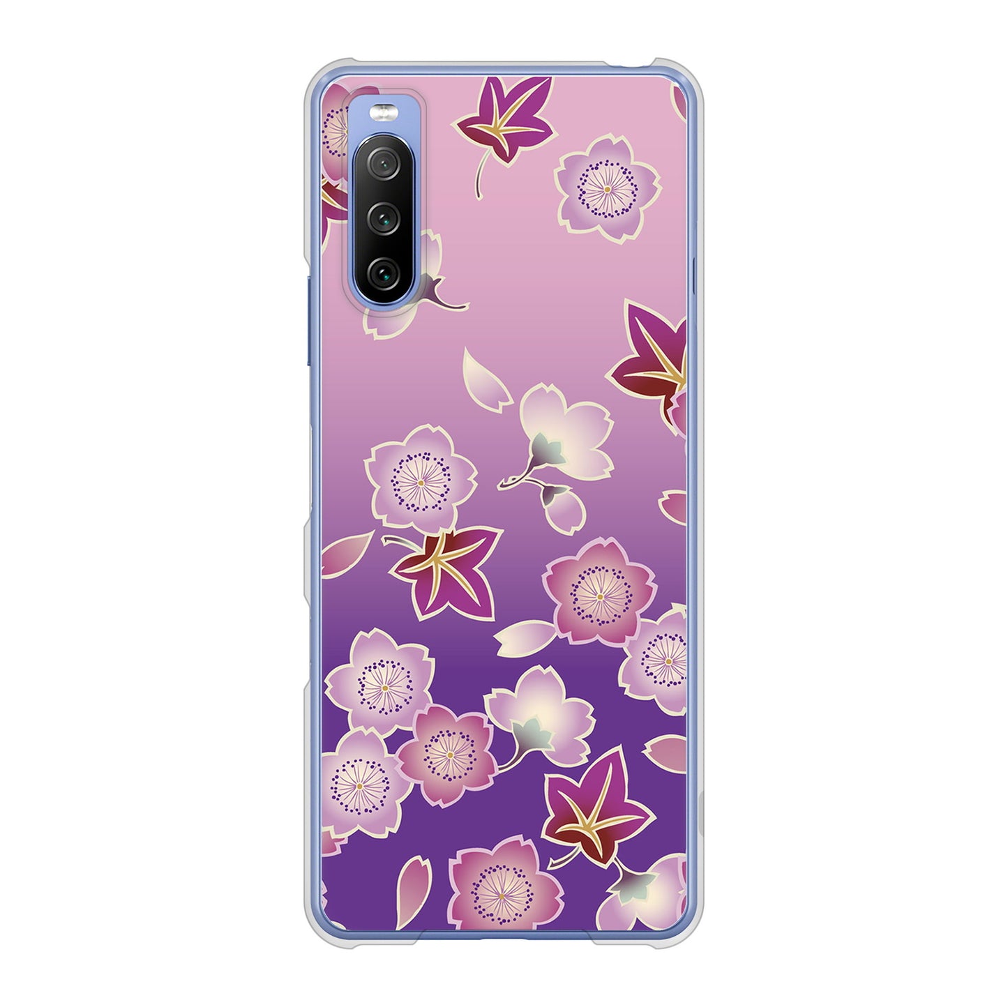 Xperia 10 III SO-52B docomo 高画質仕上げ 背面印刷 ハードケース 和花柄