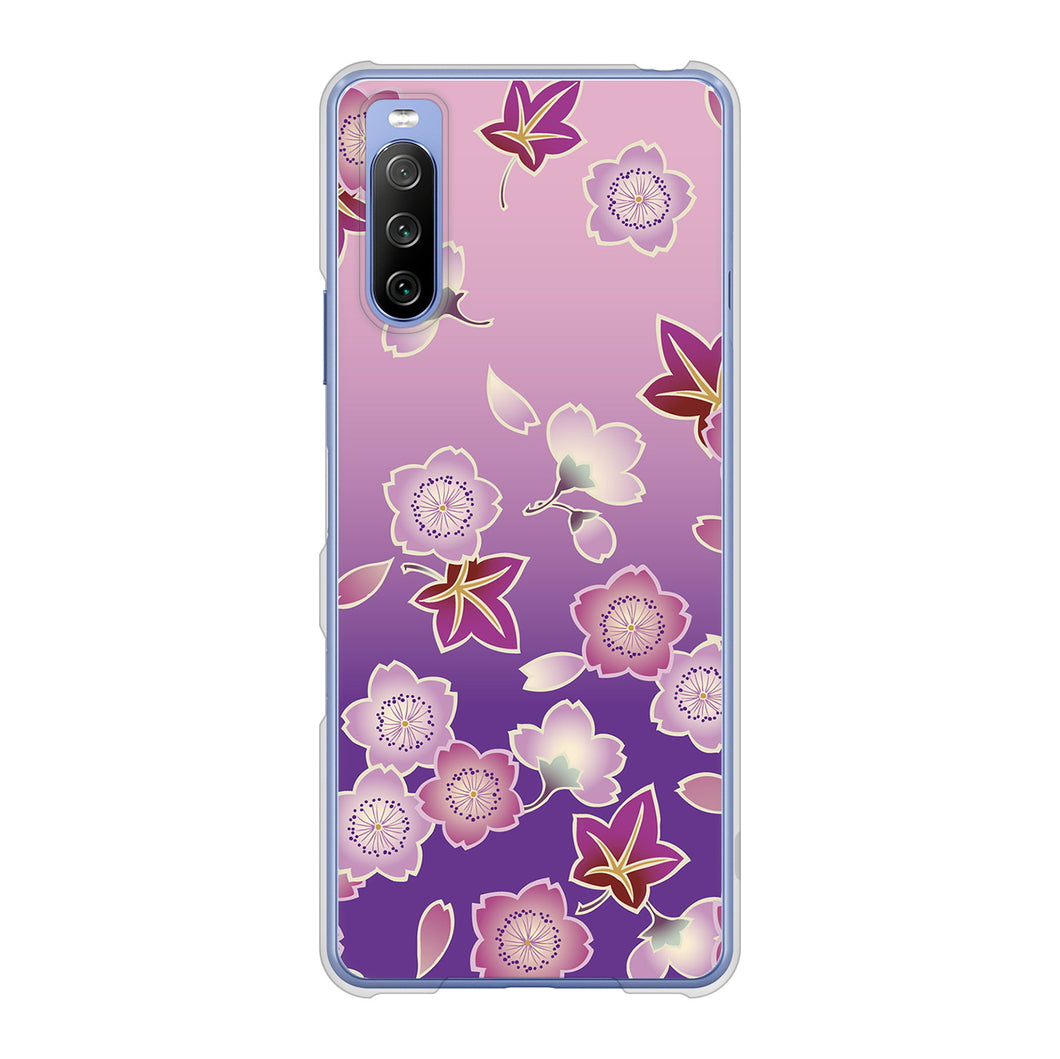 Xperia 10 III SO-52B docomo 高画質仕上げ 背面印刷 ハードケース 和花柄