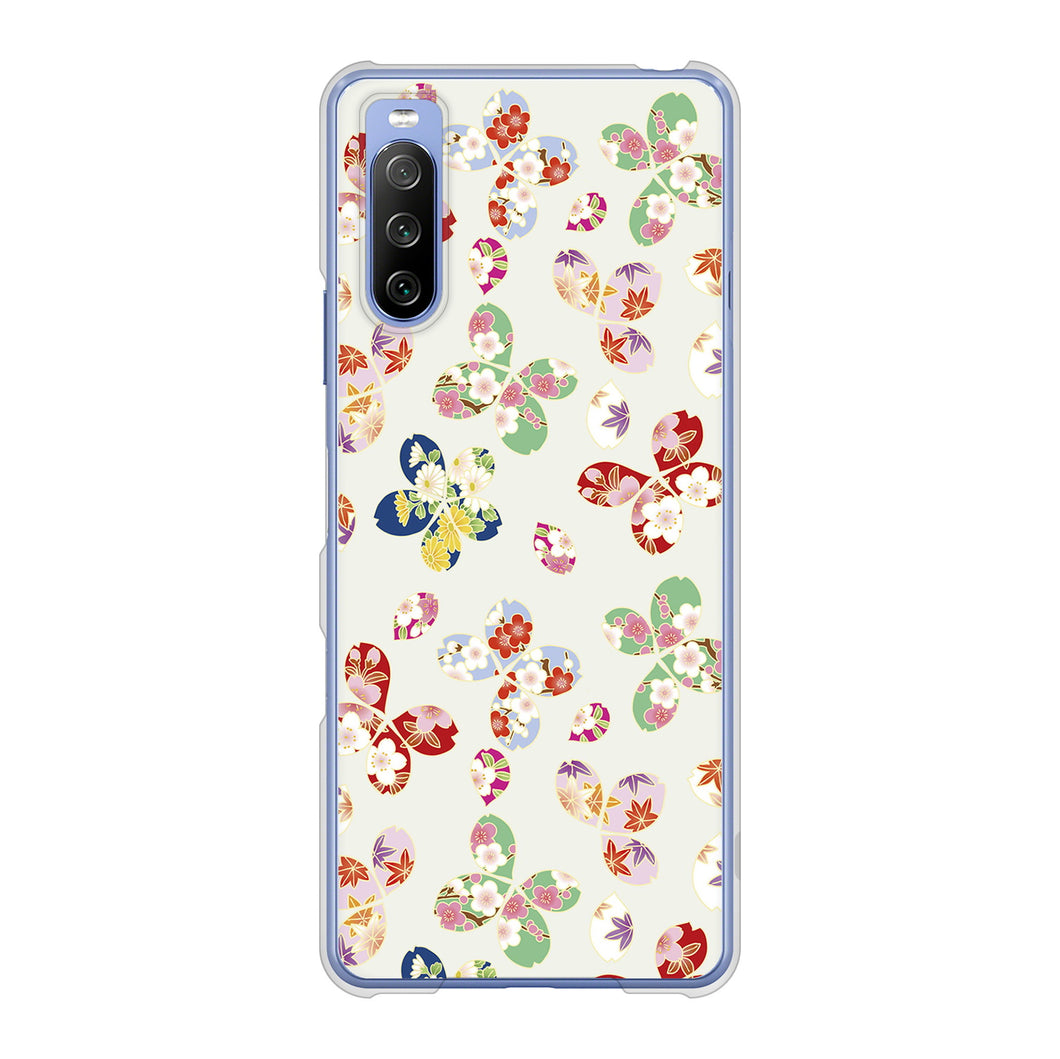 Xperia 10 III SO-52B docomo 高画質仕上げ 背面印刷 ハードケース 和花柄