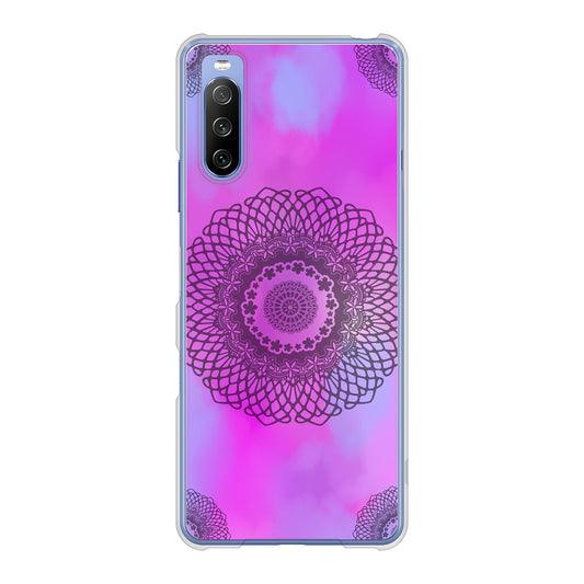 Xperia 10 III SO-52B docomo 高画質仕上げ 背面印刷 ハードケース 【YJ344 レース】