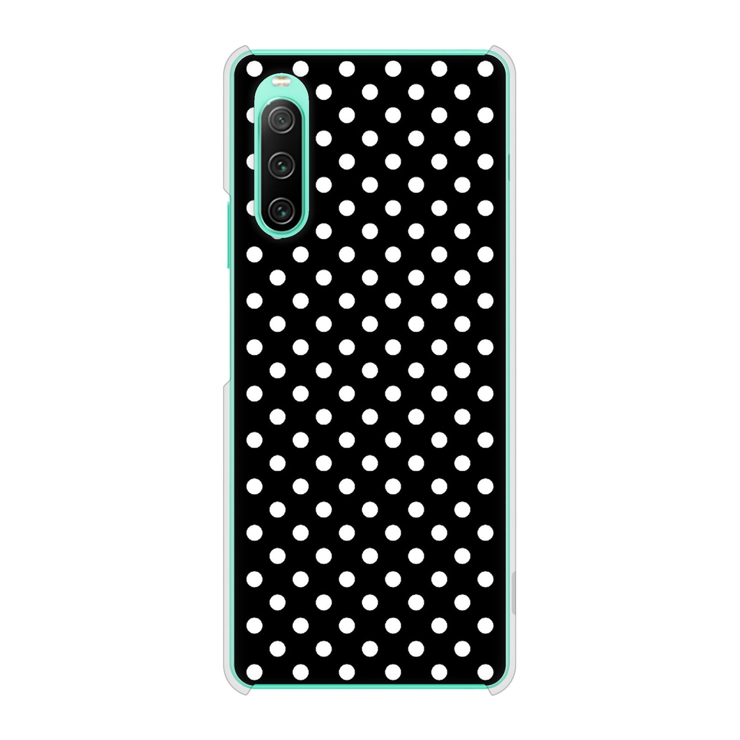 Xperia 10 IV SO-52C docomo 高画質仕上げ 背面印刷 ハードケース シンプル柄(水玉)