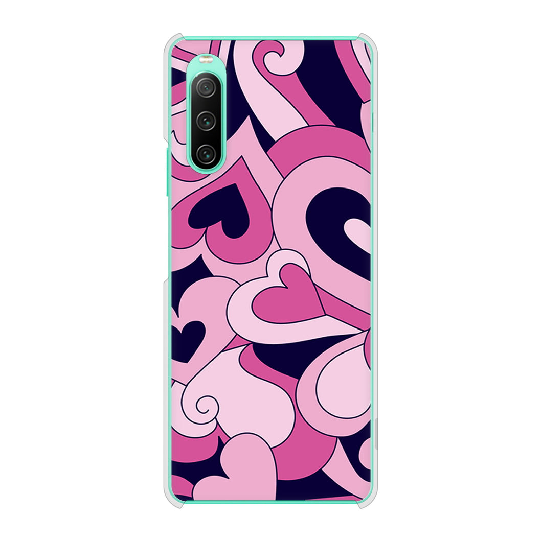 Xperia 10 IV SO-52C docomo 高画質仕上げ 背面印刷 ハードケース プリティハート