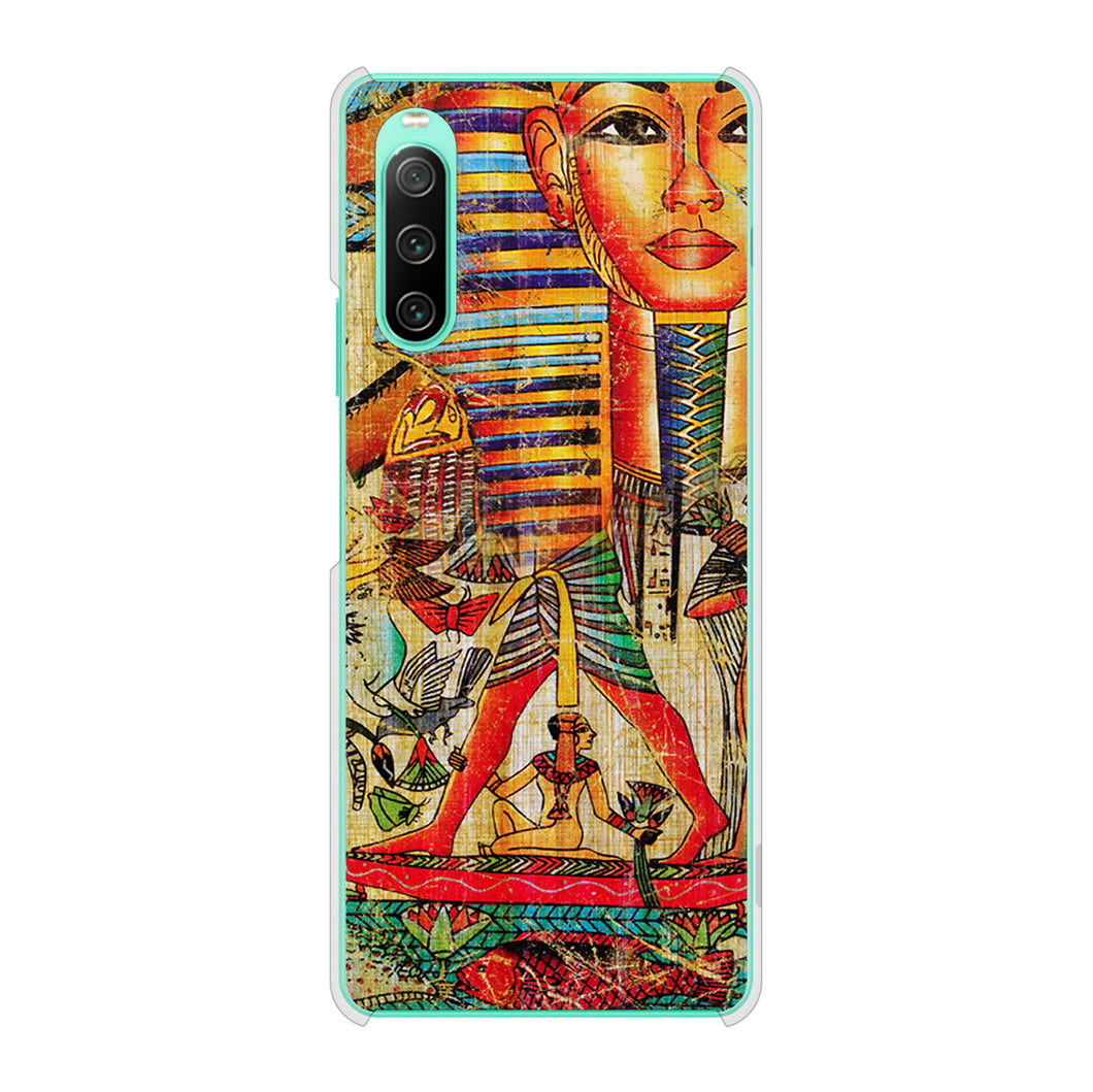 Xperia 10 IV SO-52C docomo 高画質仕上げ 背面印刷 ハードケース 【329 ナイル ツタンカーメン】