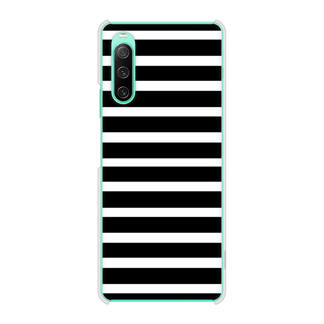 Xperia 10 IV SO-52C docomo 高画質仕上げ 背面印刷 ハードケース シンプルボーダー