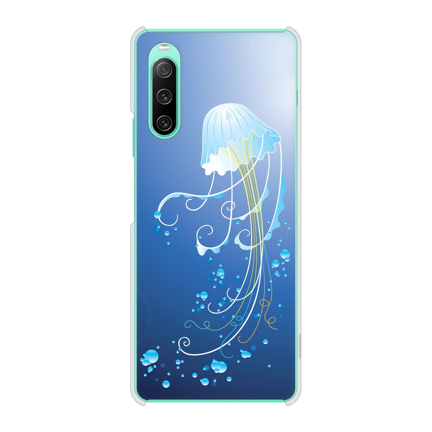 Xperia 10 IV SO-52C docomo 高画質仕上げ 背面印刷 ハードケース 【362 ジェリーフィシュ】