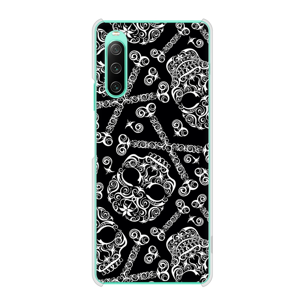 Xperia 10 IV SO-52C docomo 高画質仕上げ 背面印刷 ハードケース 【363 ドクロの刺青】