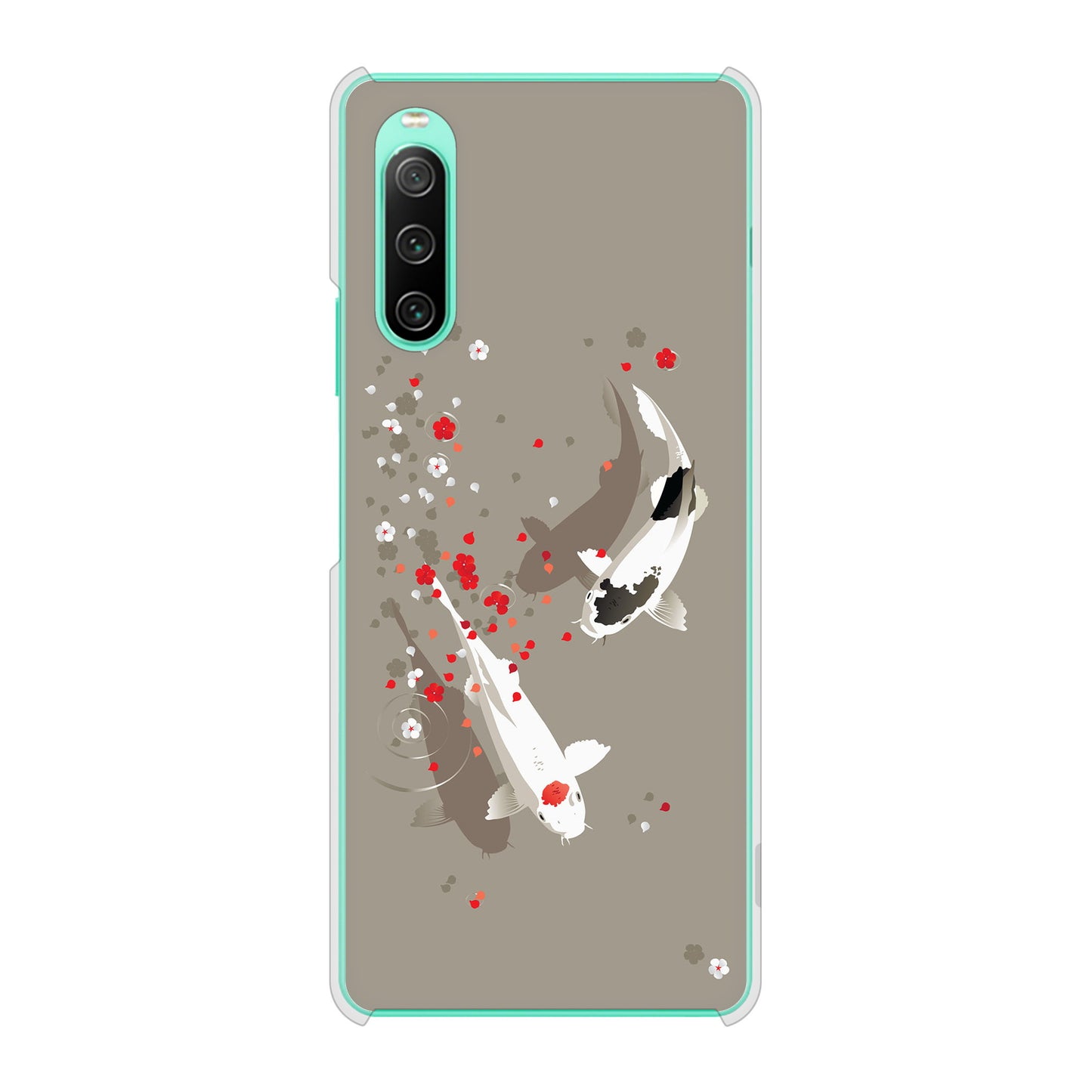Xperia 10 IV SO-52C docomo 高画質仕上げ 背面印刷 ハードケース 【367 よりそう鯉】