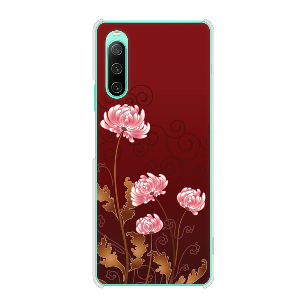 Xperia 10 IV SO-52C docomo 高画質仕上げ 背面印刷 ハードケース 【375 優美な菊】