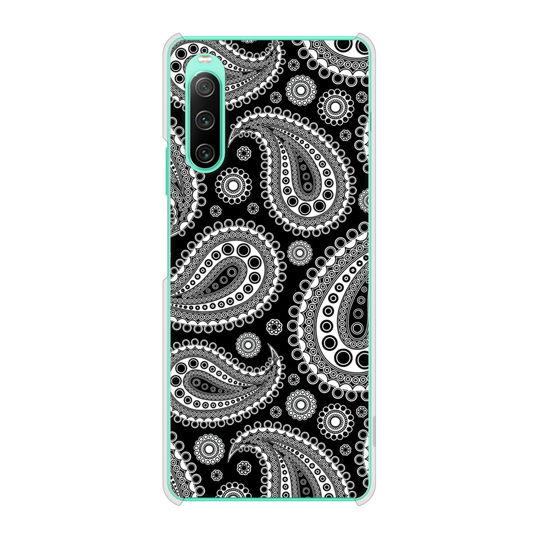 Xperia 10 IV SO-52C docomo 高画質仕上げ 背面印刷 ハードケース ペイズリー