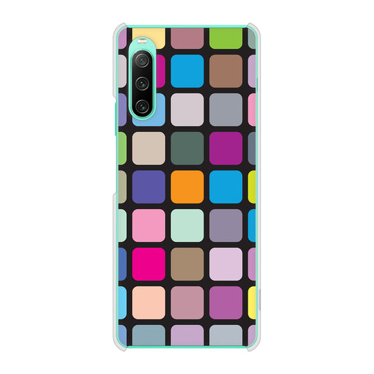 Xperia 10 IV SO-52C docomo 高画質仕上げ 背面印刷 ハードケース 【509 カラースクエア】