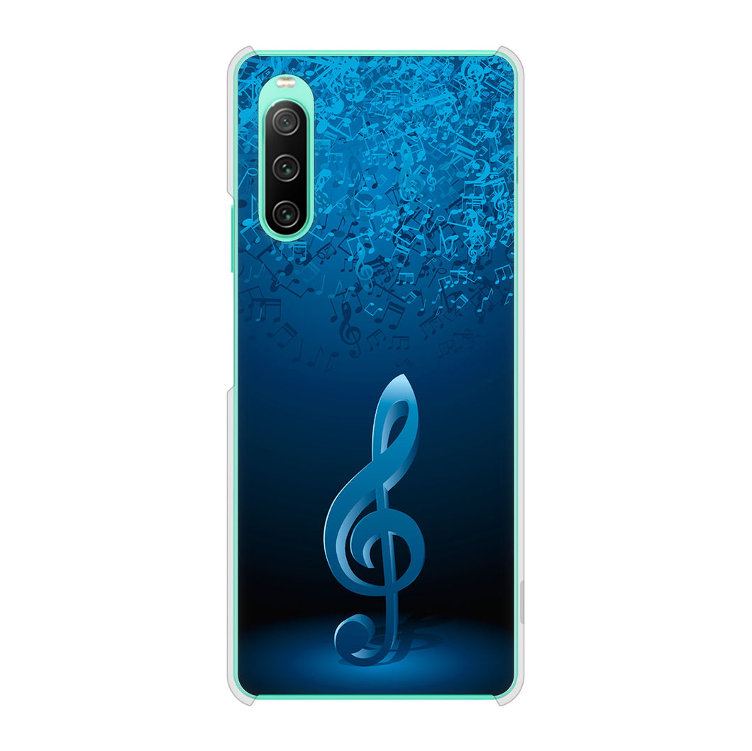 Xperia 10 IV SO-52C docomo 高画質仕上げ 背面印刷 ハードケース 音符