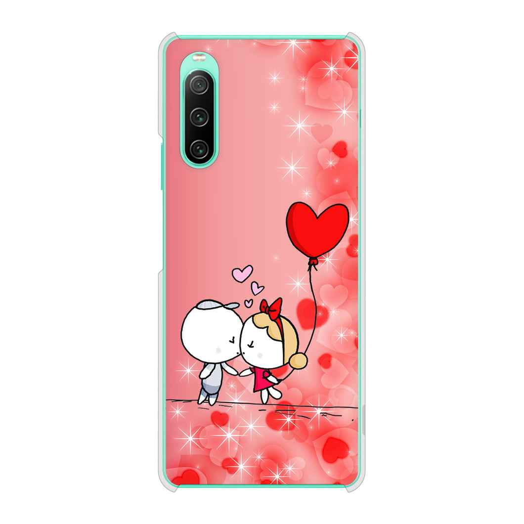 Xperia 10 IV SO-52C docomo 高画質仕上げ 背面印刷 ハードケース カップル