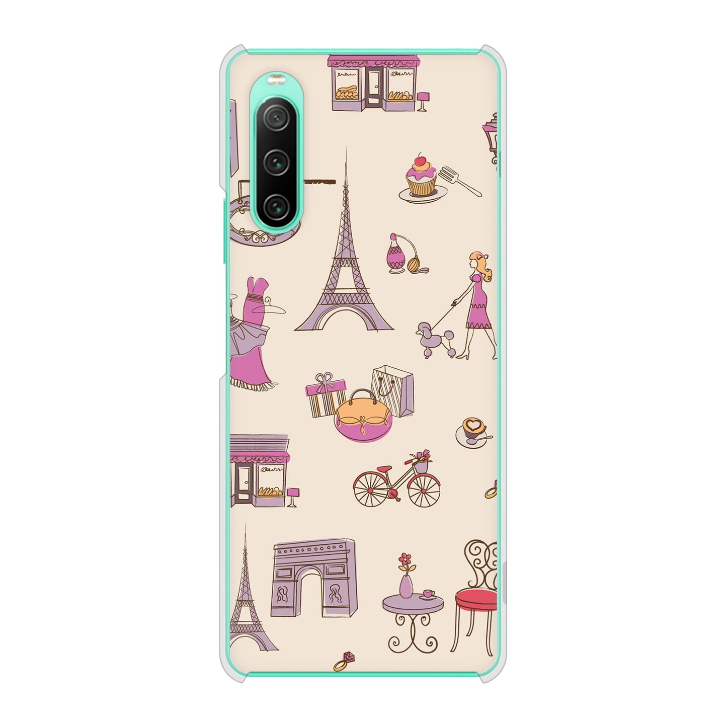 Xperia 10 IV SO-52C docomo 高画質仕上げ 背面印刷 ハードケース LOVE フランス