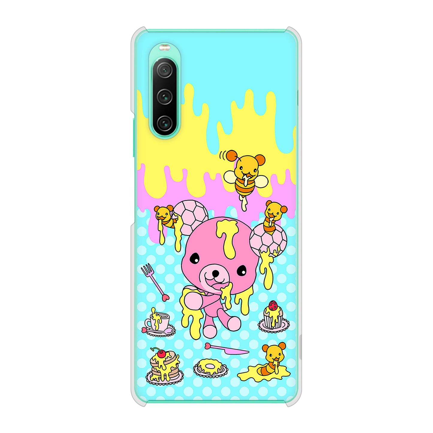 Xperia 10 IV SO-52C docomo 高画質仕上げ 背面印刷 ハードケース むかいあぐる ハニベア