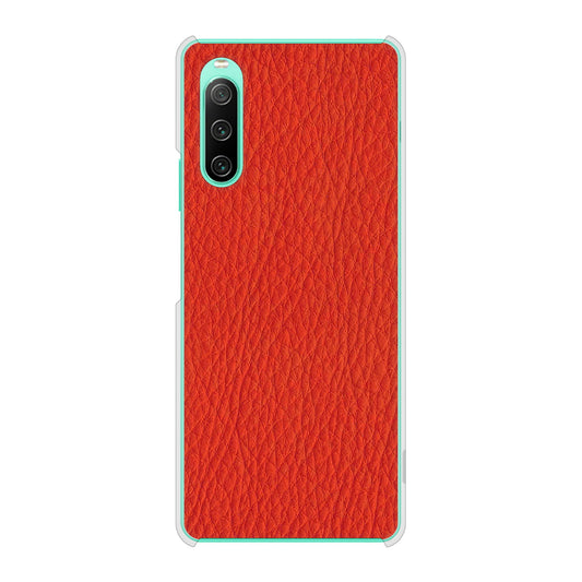 Xperia 10 IV SO-52C docomo 高画質仕上げ 背面印刷 ハードケース 【EK852 レザー風レッド】