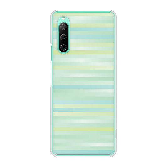Xperia 10 IV SO-52C docomo 高画質仕上げ 背面印刷 ハードケース グラデーションボーダー