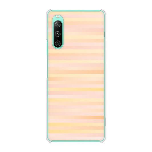 Xperia 10 IV SO-52C docomo 高画質仕上げ 背面印刷 ハードケース グラデーションボーダー