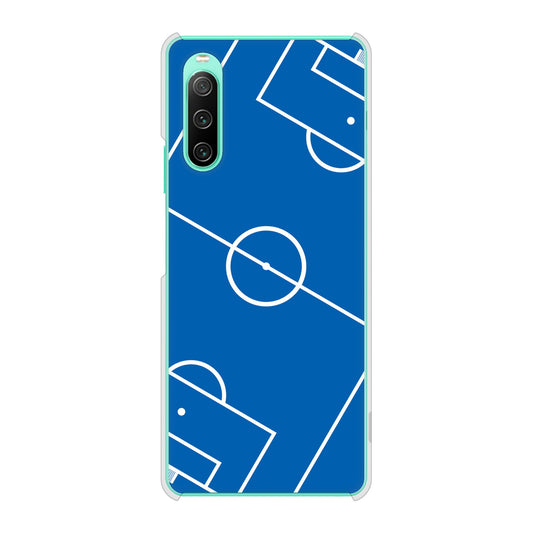 Xperia 10 IV SO-52C docomo 高画質仕上げ 背面印刷 ハードケース 【IB922 SOCCER_ピッチ】
