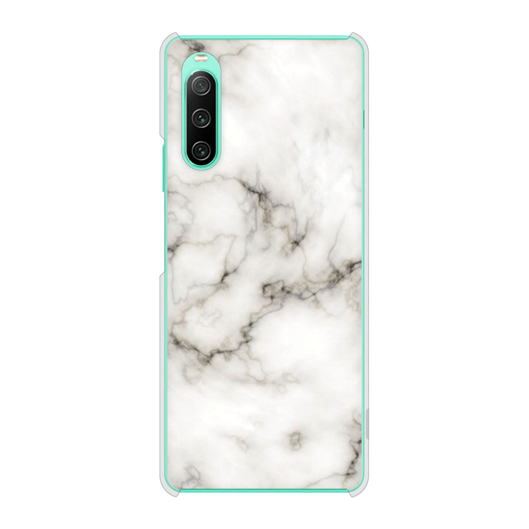 Xperia 10 IV SO-52C docomo 高画質仕上げ 背面印刷 ハードケース 大理石BK