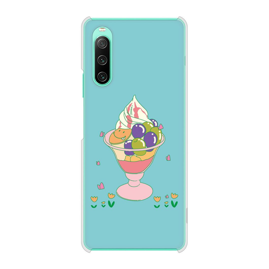 Xperia 10 IV SO-52C docomo 高画質仕上げ 背面印刷 ハードケース スイーツイラスト