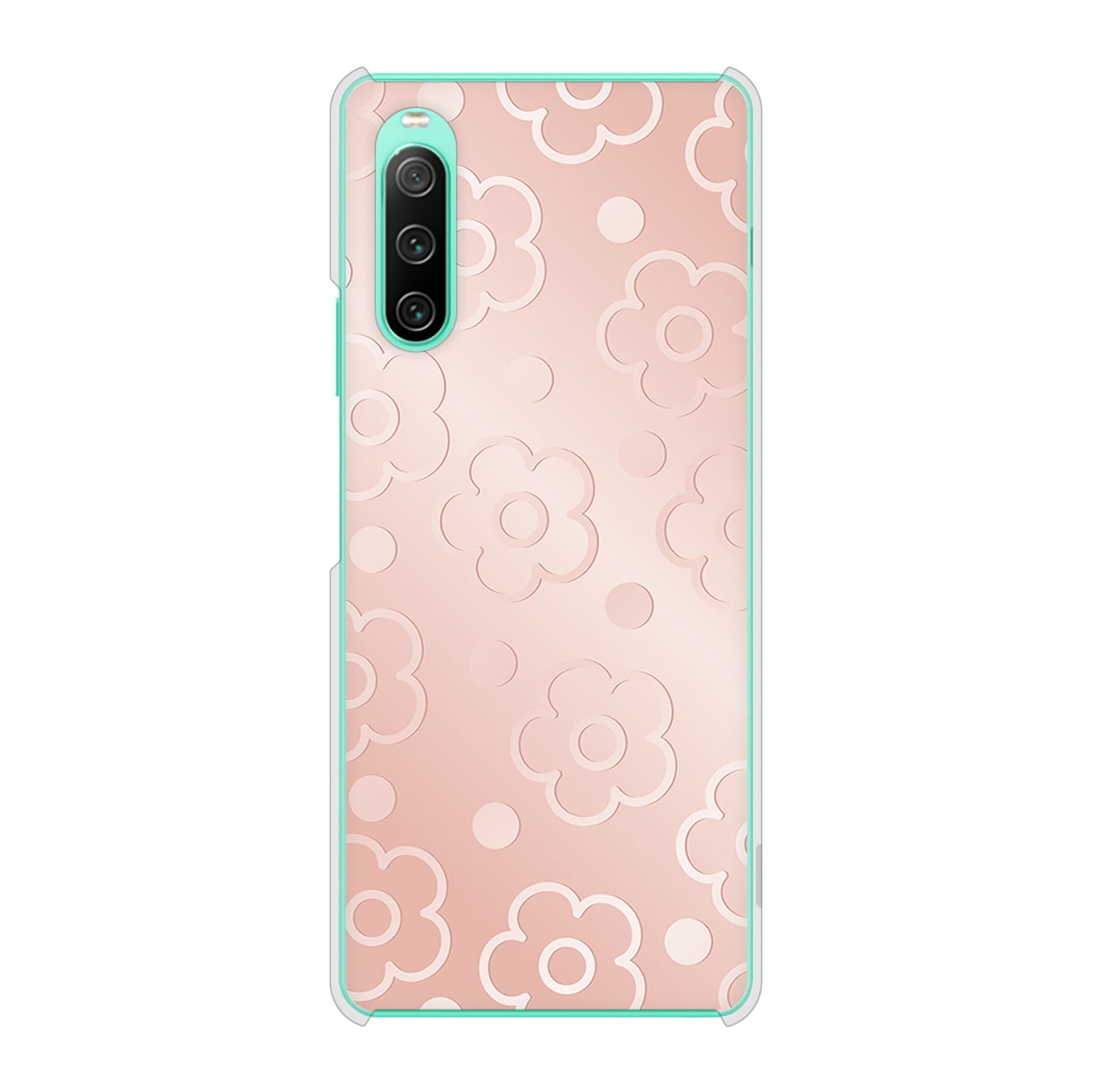 Xperia 10 IV SO-52C docomo 高画質仕上げ 背面印刷 ハードケース エンボス風デイジーシンプル